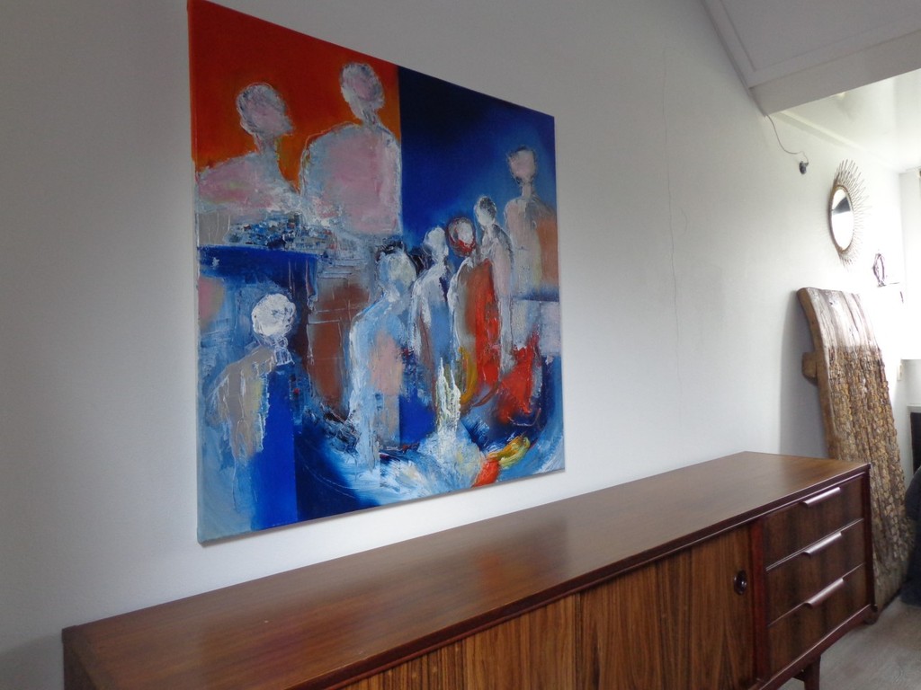 Marten Randa schilderij 'We will remember all of you' acryl op doek 100x100  kopen? Bied vanaf 150!