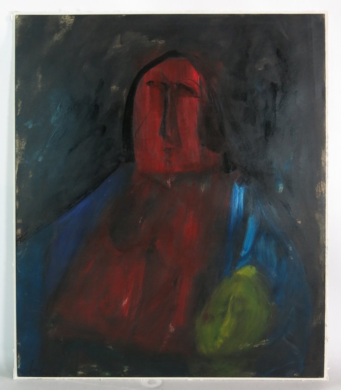 Eugene Brands: Olieverf op papier, Vrouw verkocht voor € 1500!