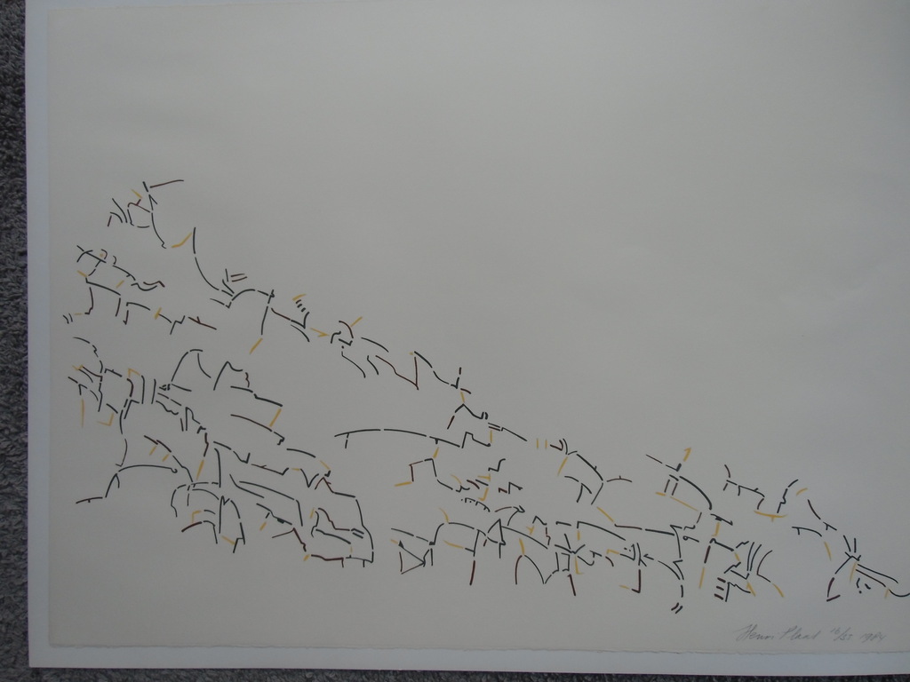 COMPOSITIE MET FIGUREN // KLEURENLITHO VAN HENRI PLAAT verkocht voor € 50!