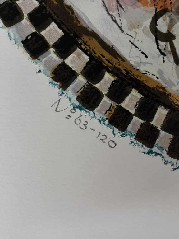 Eric Toebosch, zeefdruk op papier, Titel: una assietta particolare kopen? Bied vanaf 20!