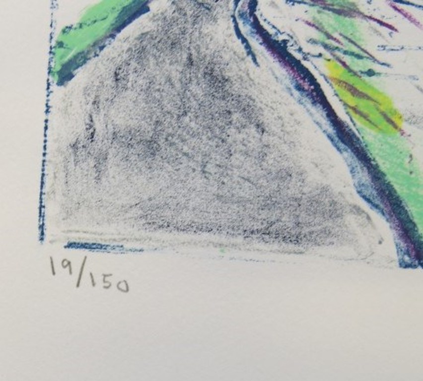 Mogens Balle: Kleurenlitho. Figuur in Paars kopen? Bied vanaf 50!