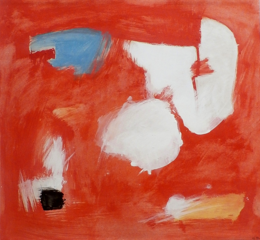 Eugene brands - gouche: kompositie - 1985 (volledig gesigneerd op achterzijde) verkocht voor € 1250!