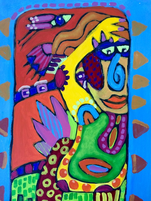 Simon et Bruno, acrylverf op karton/board kopen? Bied vanaf 1!