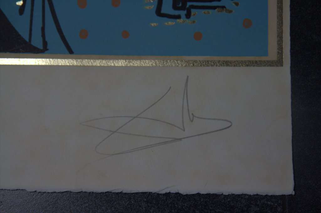 Dali: Originele, handgesigneerde en genummerde litho 1977 'Peter' met bladgoud kopen? Bied vanaf 1250!