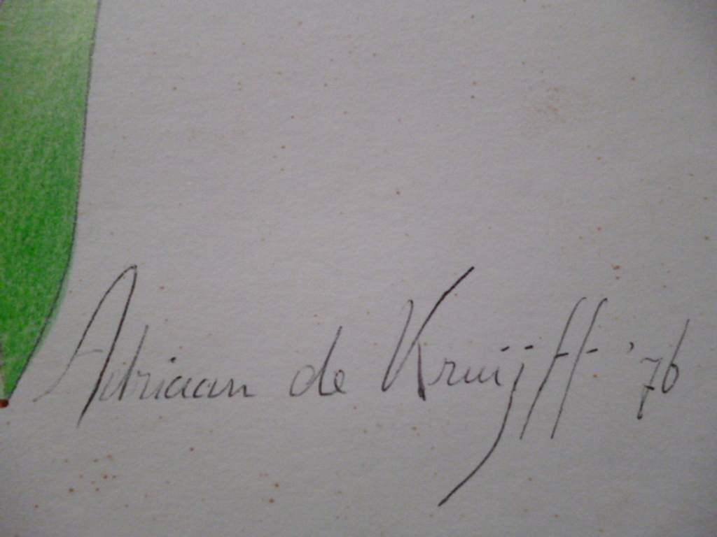 Onbekende kunstenaar - kleurentekening - Naakt met hoed en bloem kopen? Bied vanaf 45!