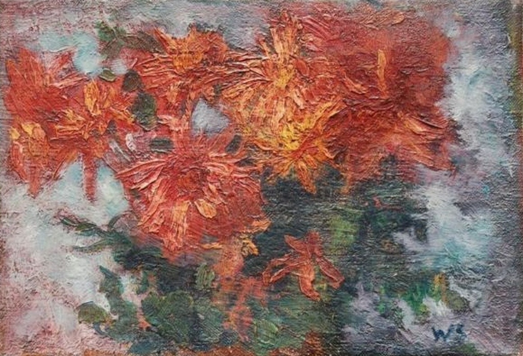 Wim Steijn / Steyn schilderij "Bloemstilleven" verkocht voor € 160!