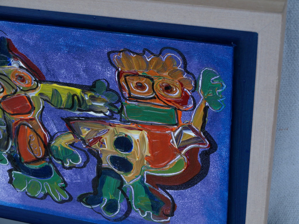 Jasper Banen : olieverf op board – Ontmoeting – gesigneerd & ingelijst – 2001 kopen? Bied vanaf 65!
