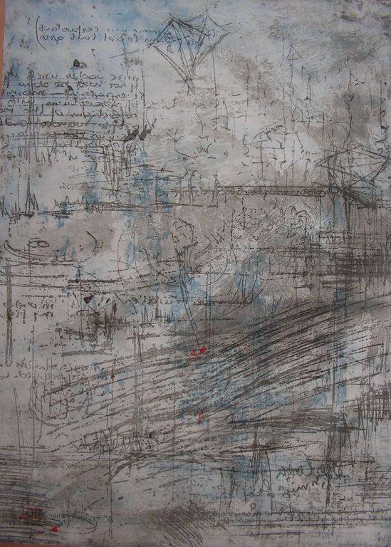 van der Horst - zeefdruk  -  Abstracte compositie kopen? Bied vanaf 1!