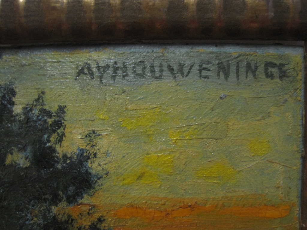 Gesigneerd impressionistisch olieverf "boslandschap zomeravond" omstreeks 1930 kopen? Bied vanaf 1!