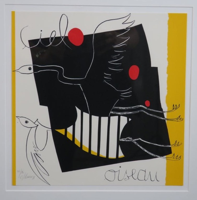 Christian Silvain: Zeefdruk, Oiseau - Ingelijst kopen? Bied vanaf 50!