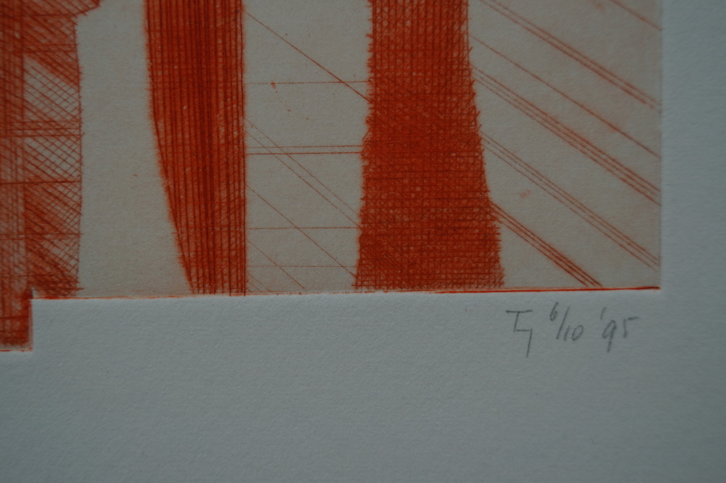 Drie genummerde en gesigneerde etsen droge naald - 1995 kopen? Bied vanaf 1!