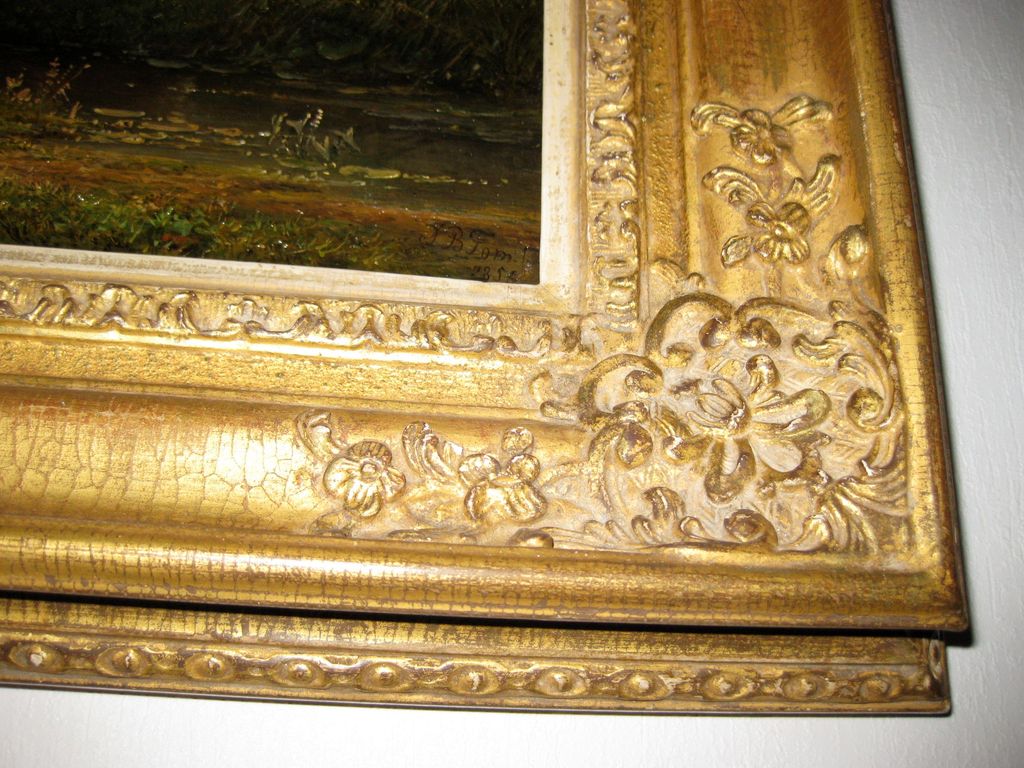 Jan Bedijs Tom 1813-1894: olie op paneel, Herderpaar met vee bij een beek kopen? Bied vanaf 4500!