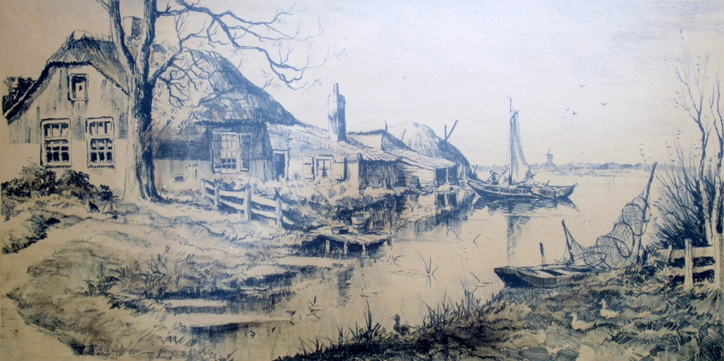 Chris Snijders (1881-1943) - Kralingsche Plas, Rotterdam verkocht voor € 75!