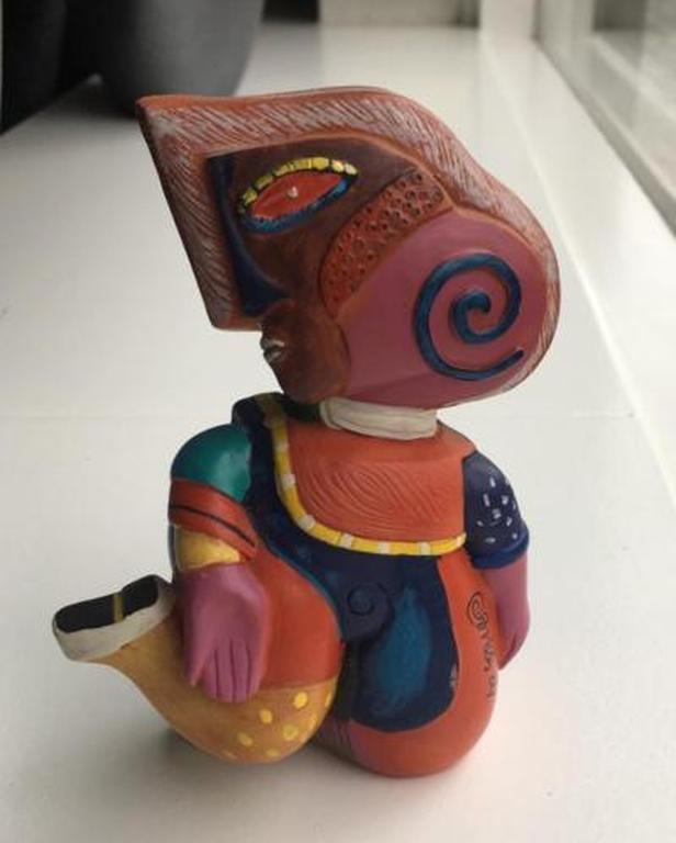 Clemens Briels, kleurrijk beeldje ''Statue of Liberality''(handgesigneerd) kopen? Bied vanaf 45!