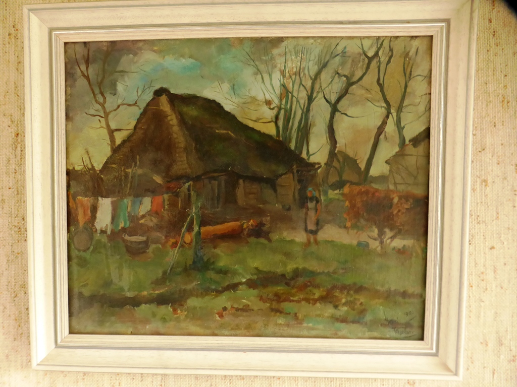 Henri Titselaar, olieverf op doek, jaar 1950 afm. 71x59  'boerderij in Oirschot' kopen? Bied vanaf 195!