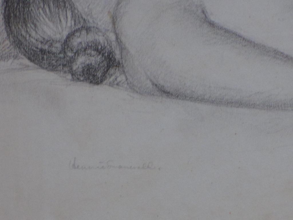 Hennie Swaneveld, Liggend naakt, Tekening kopen? Bied vanaf 1!