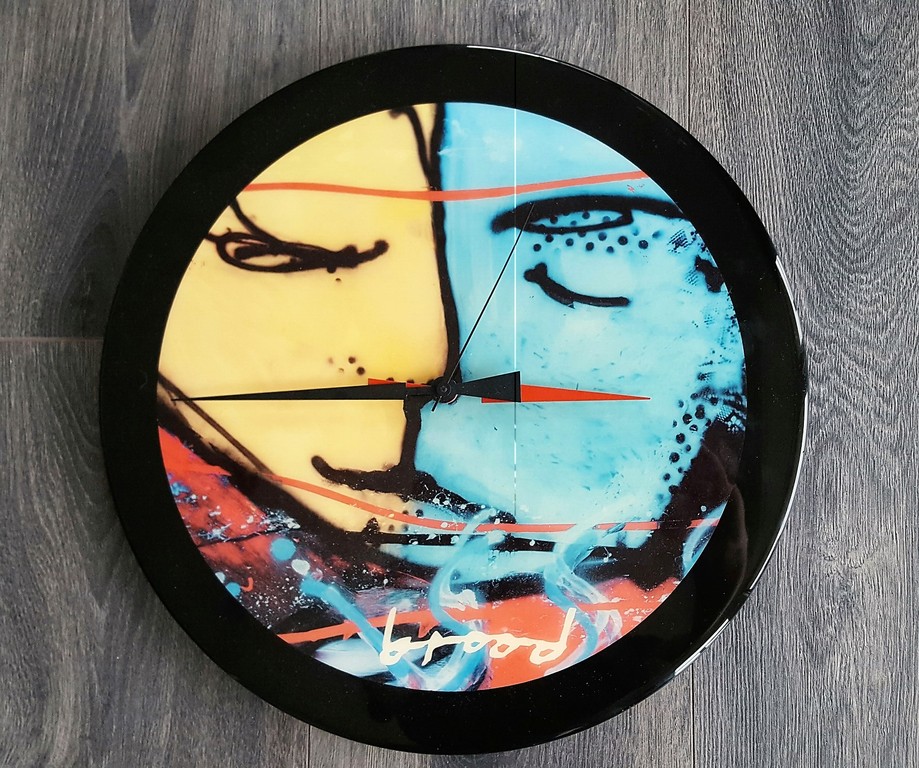 Herman Brood, wandklok, Kusje kopen? Bied vanaf 1!