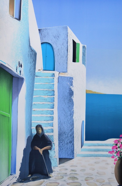 Frédéric de Fontenay: Kleurenlitho, Paysage de Crete kopen? Bied vanaf 1!