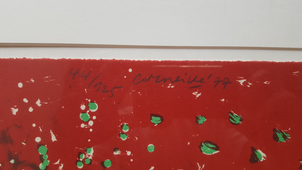 Corneille uit 1977 - zeefdruk 44/125, handgesigneerd en '77 (ingelijst) kopen? Bied vanaf 275!