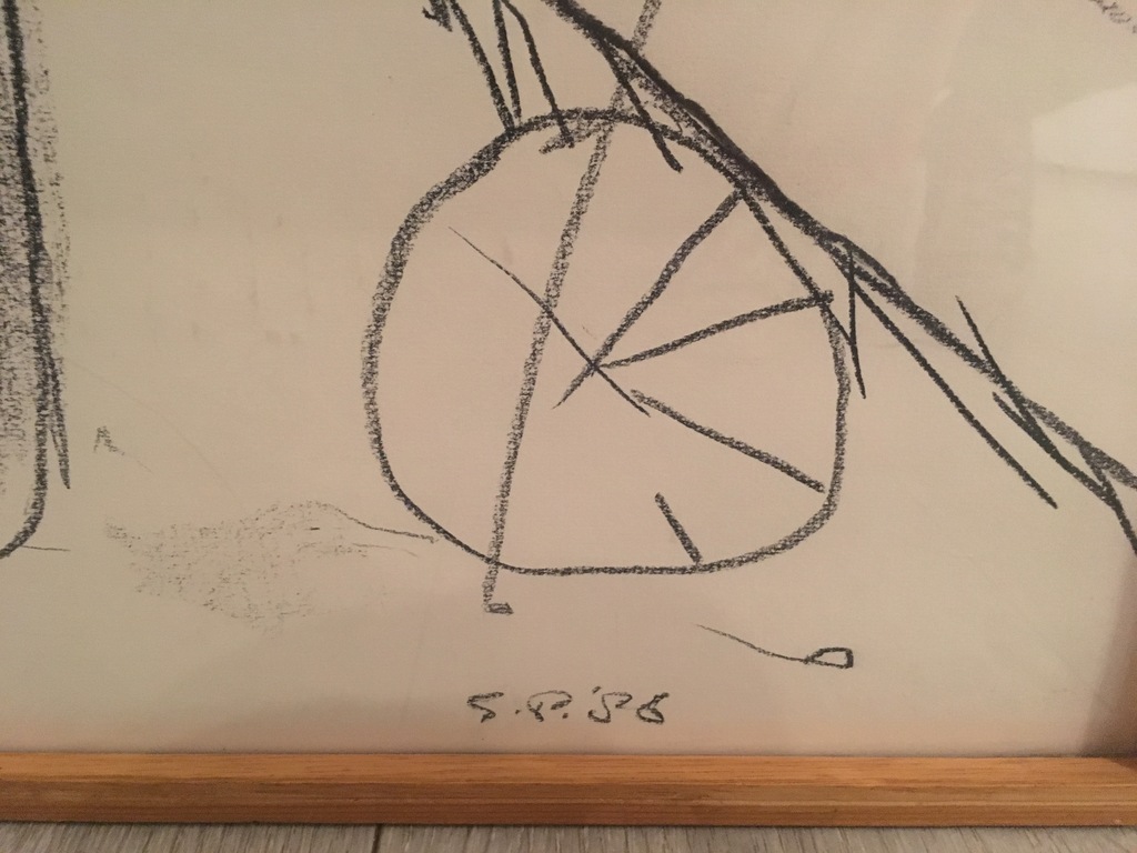 Simon Posthuma, Abstracte figuratie getekend met zwart krijt  kopen? Bied vanaf 1!