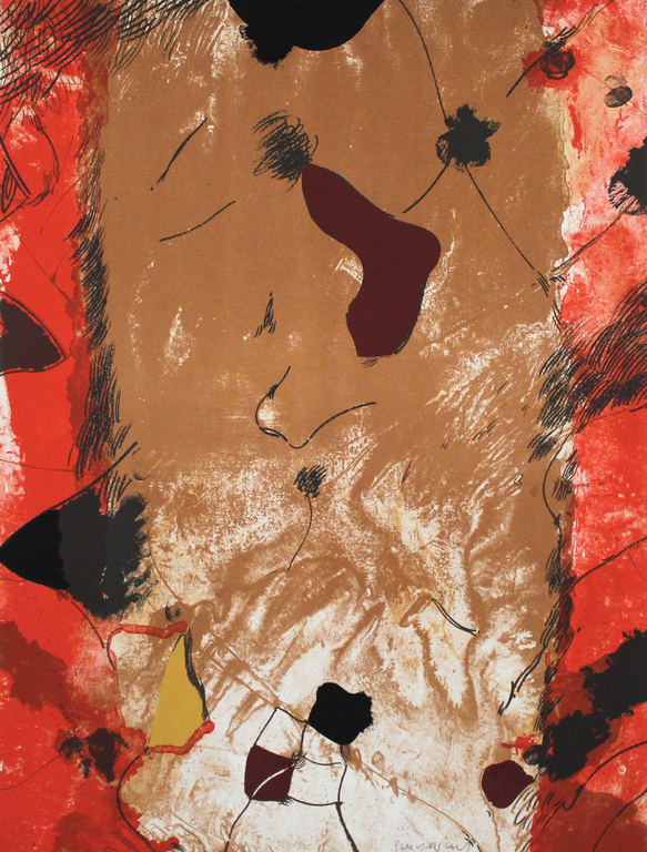 Josep Guinovart, kleurenlithografie, compositie verkocht voor € 45!