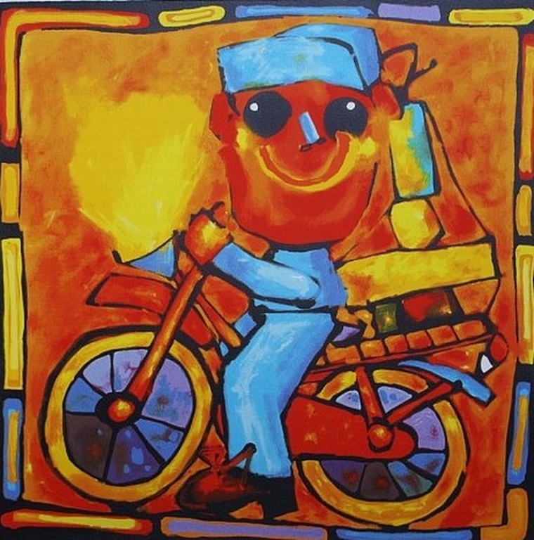 AD VERSTIJNEN  Gr Zeefdruk   DELIVERYMAN  Handgesigneerd verkocht voor € 135!