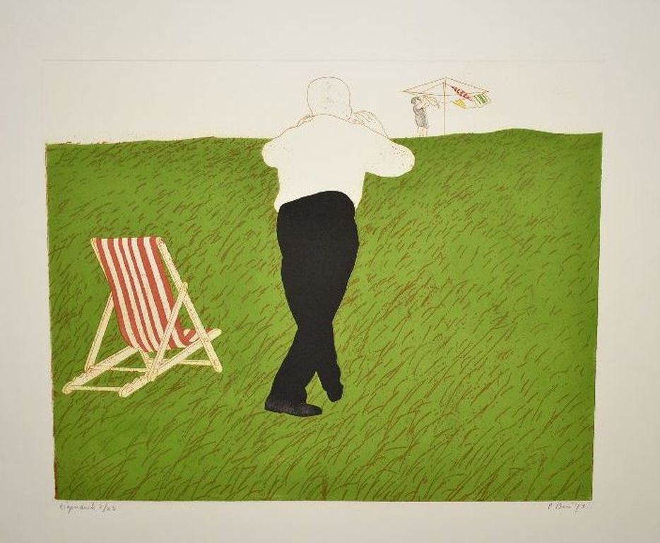 Peter Bes: Kleurenets 'Roepende Man', 1973 kopen? Bied vanaf 70!