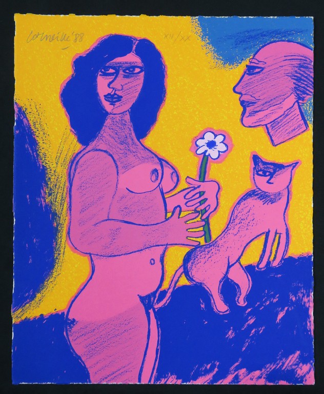 Corneille: Zeefdruk, La sensualite du sensible I verkocht voor € 70!