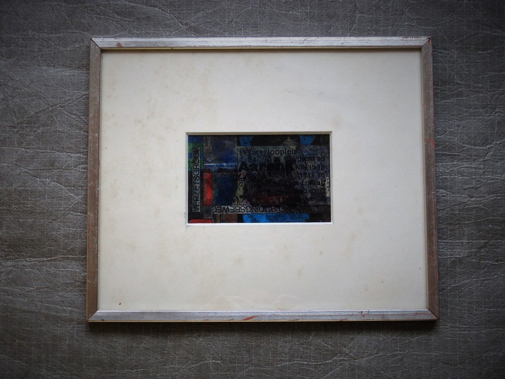 Unieke Collage/Aquarel "Verzetsgroep Amsterdam 40-45" gesgd Di Reurhoff Behrens kopen? Bied vanaf 1!