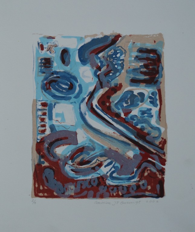 Caroline Gresnigt - gesigneerde litho - recreatiegebied met parkeergelegenheid kopen? Bied vanaf 10!