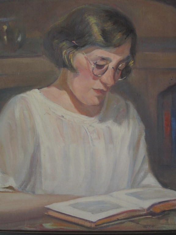 Toon Pluijmers 1910-1967 olieverf "lezende vrouw" omstreeks 1940 kopen? Bied vanaf 1!