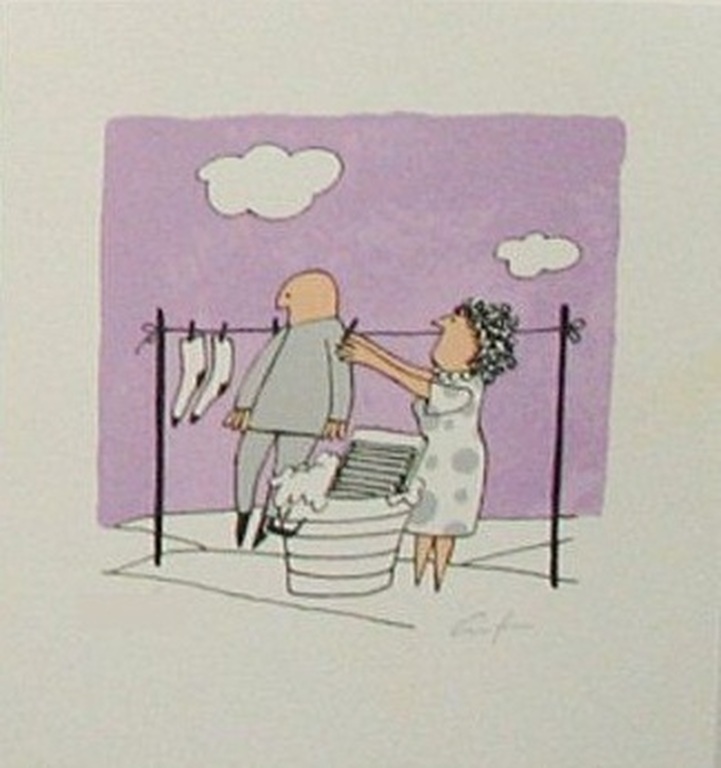 Harry Araten: Lithografie, Man at Work kopen? Bied vanaf 9!