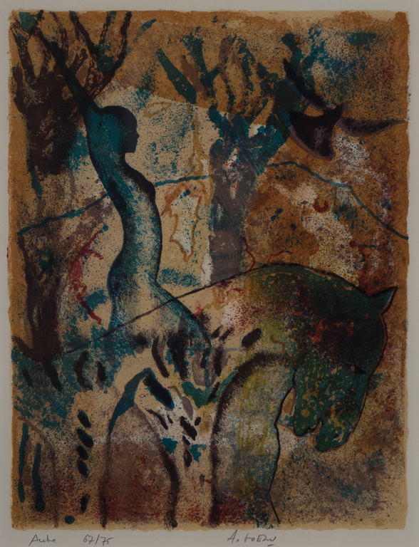 André Goezu - Lithografie op papier - Aube verkocht voor € 50!