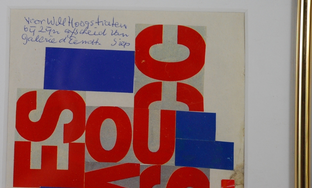 Siep van den Berg: Mooie collage. Voor galerie d'Eendt kopen? Bied vanaf 70!