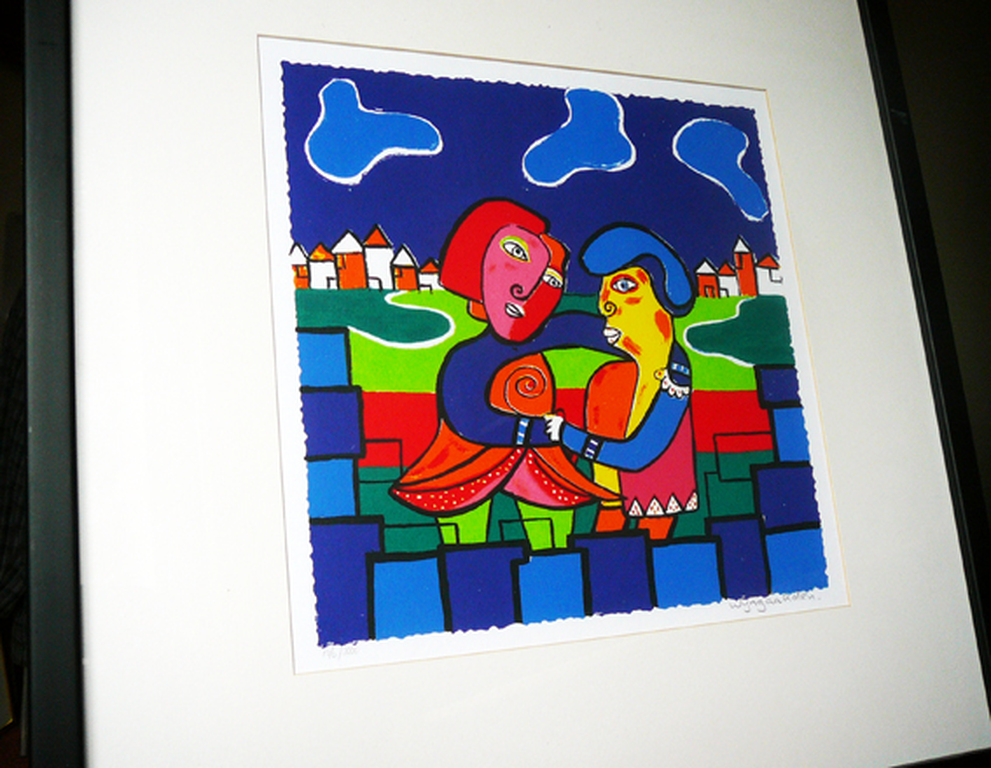 Maartje van Wijngaarden: 'Geluk' -zeefdruk- kopen? Bied vanaf 1!