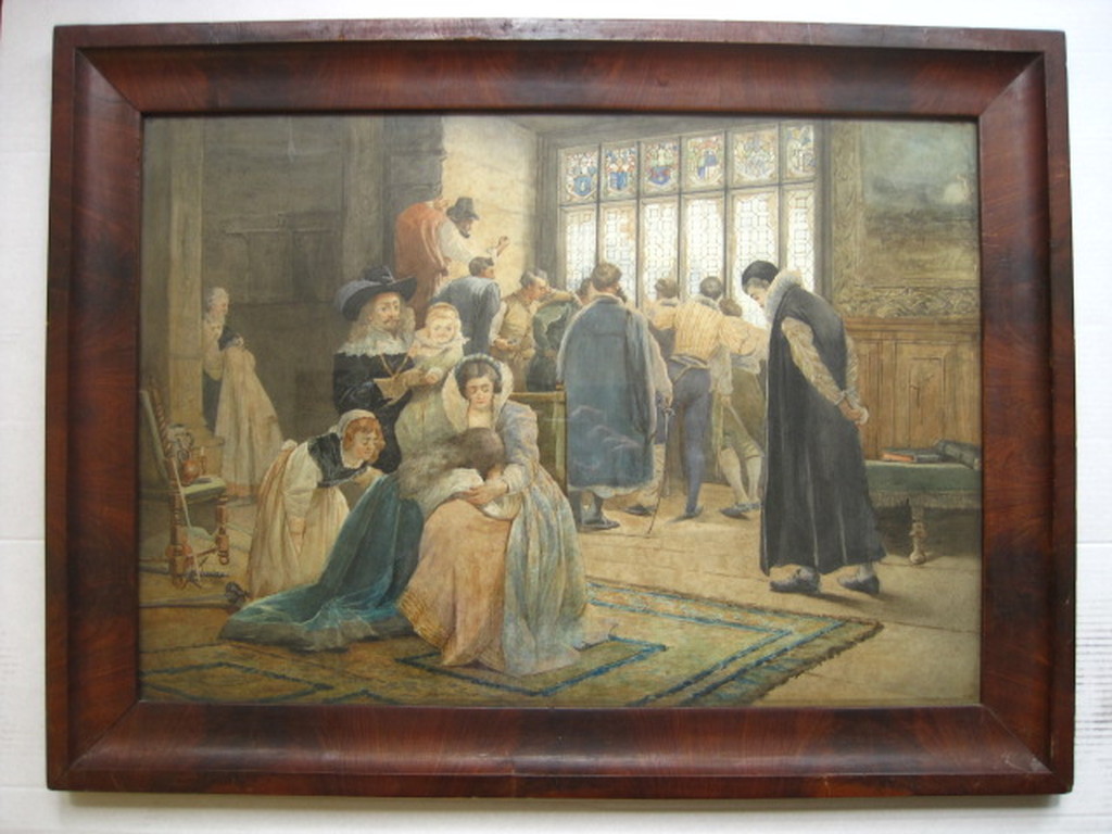 oude aquarel "executie Joh v Oldenbarnevelt " toeg. W.H.Schmidt 1809-1849 verkocht voor € 180!