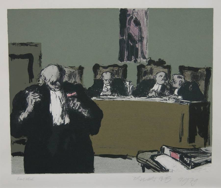 Kurt Lob: Litho, Rechtszaal kopen? Bied vanaf 40!