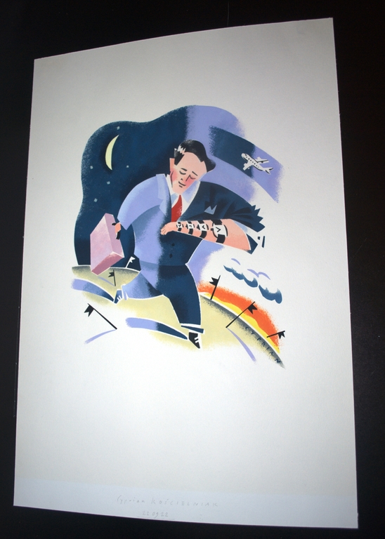 Cyprian Koscielniak - gesigneerde gouache - ca.1989 kopen? Bied vanaf 65!