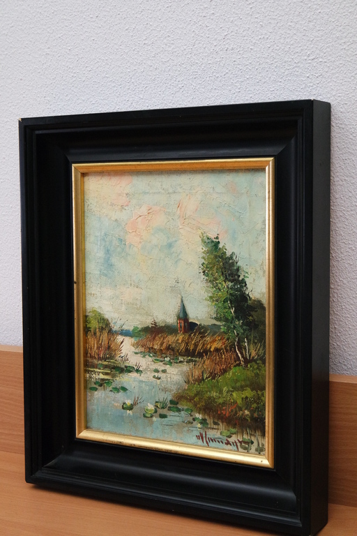 Jan van Vlaardingen (1913-1980) - olieverf op doek - Kortenhoef kopen? Bied vanaf 70!