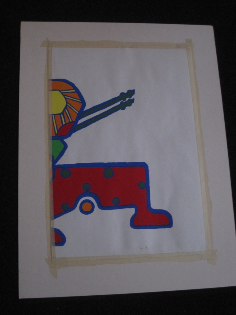 Mooie expressionistische Mateo v/d Heuvel Gouache "eenwording" gesigneerd  kopen? Bied vanaf 1!