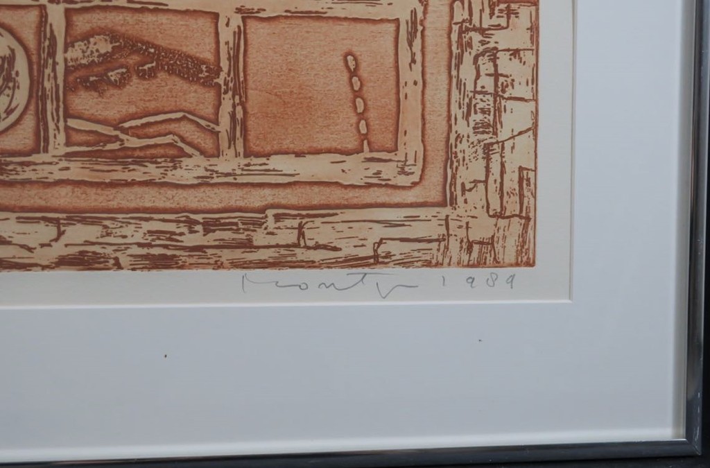 Jan Montyn: Ets en Aquatint, Lente (groen) - Ingelijst kopen? Bied vanaf 80!