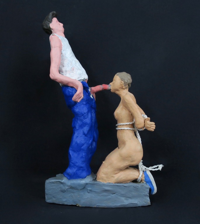 Barend van Hoek: Beschilderd keramiek, Mrs. prey wants to serve and obey kopen? Bied vanaf 200!