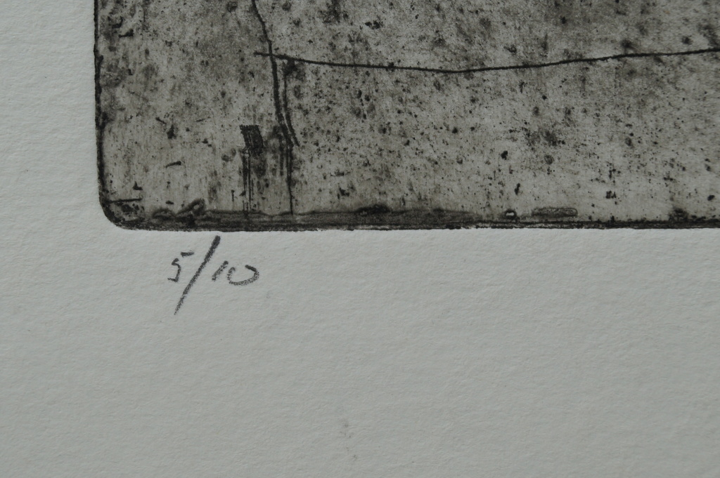 Jan Pieter van den Bos - gesigneerde ets - 2004 kopen? Bied vanaf 25!