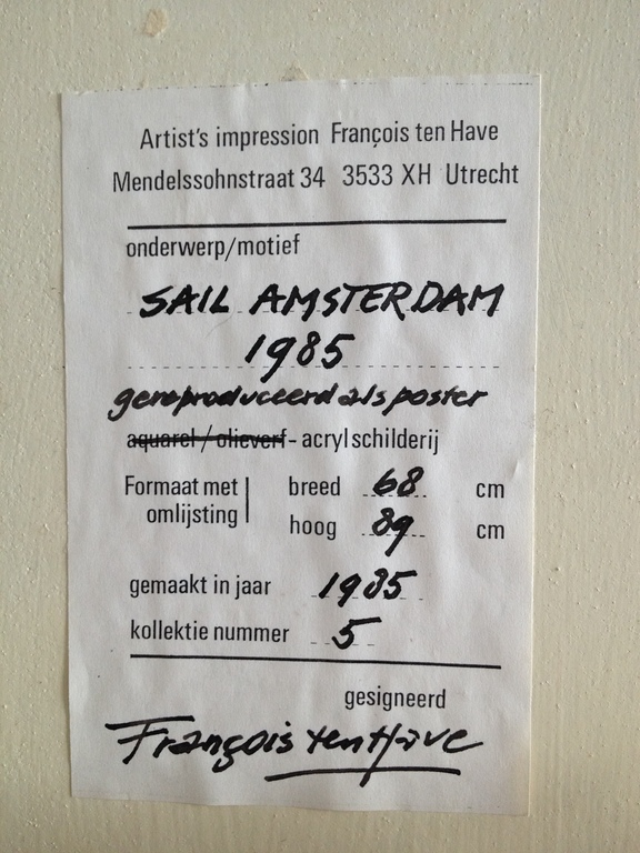 Sail Amsterdam 1985, Artist's impression, acrylschilderij kopen? Bied vanaf 2650!