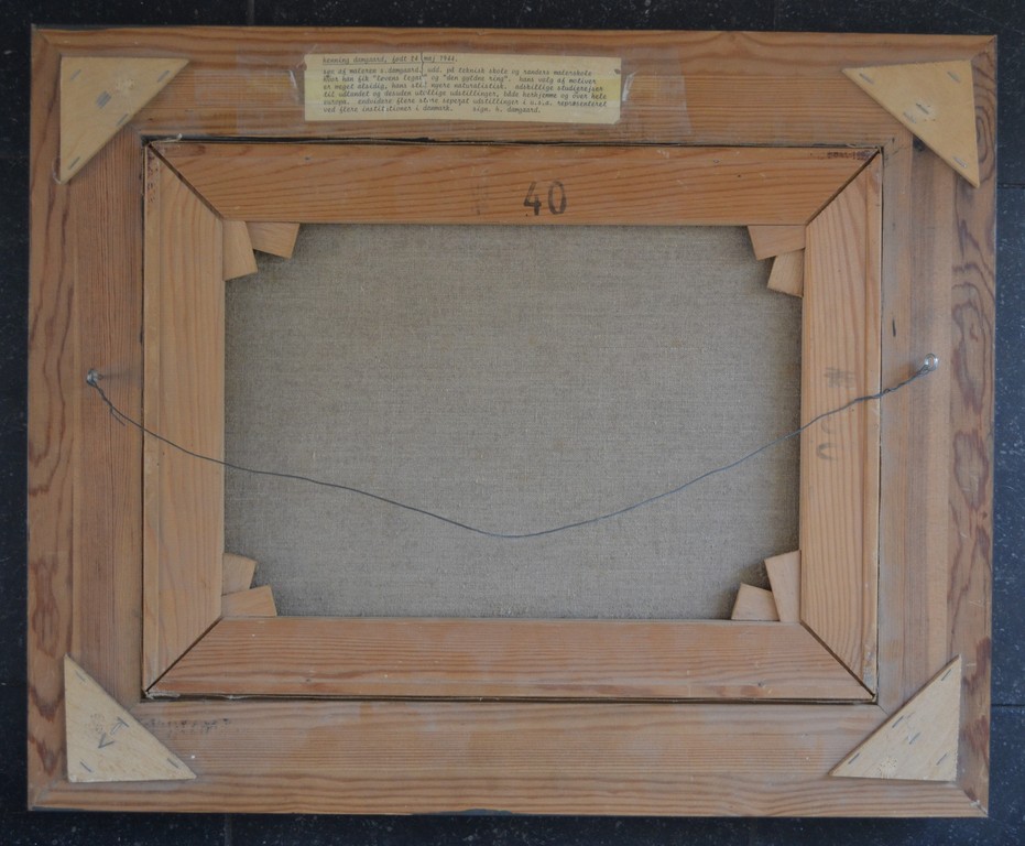 Henning Damgaard (?): olieverf op doek, winters landschap met zonsondergang kopen? Bied vanaf 1!