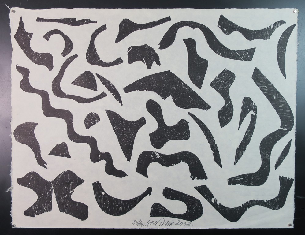 Carel Visser: Houtsnede op Rijstpapier, Zwart kopen? Bied vanaf 100!