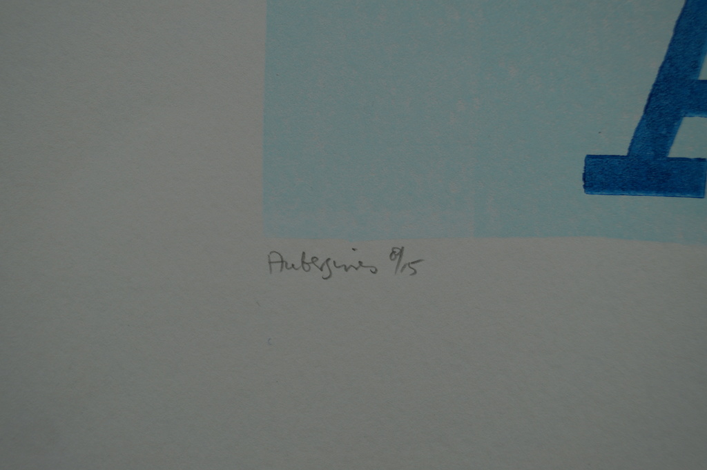 Marja Scholtens/ De Klaproos - Aubergines - gesigneerde houtsnede kopen? Bied vanaf 1!