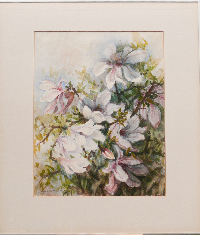 Eva Jorrtisma-Thöne, aquarel, Magnolia kopen? Bied vanaf 75!