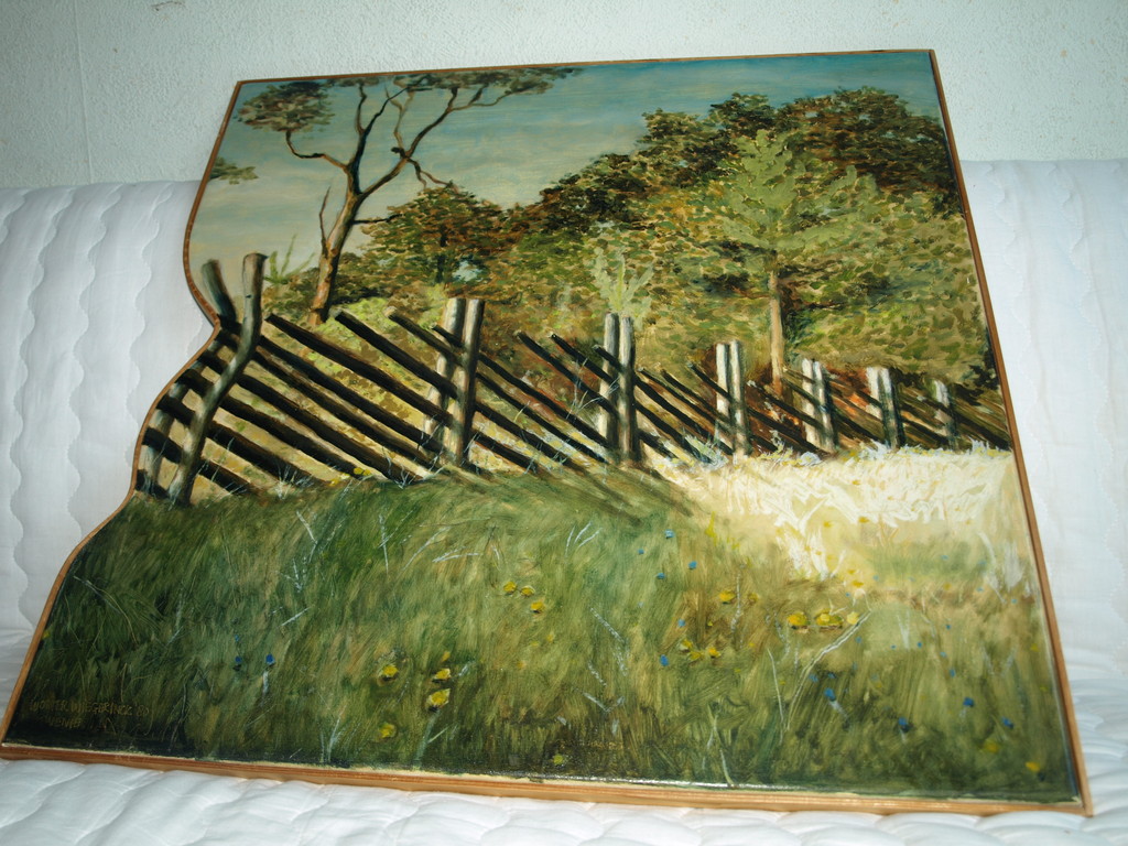 Wolter Wiegerinck - Olieverf op doek - Sneeuwbeschutting - 1980, gesigneerd  verkocht voor € 90!