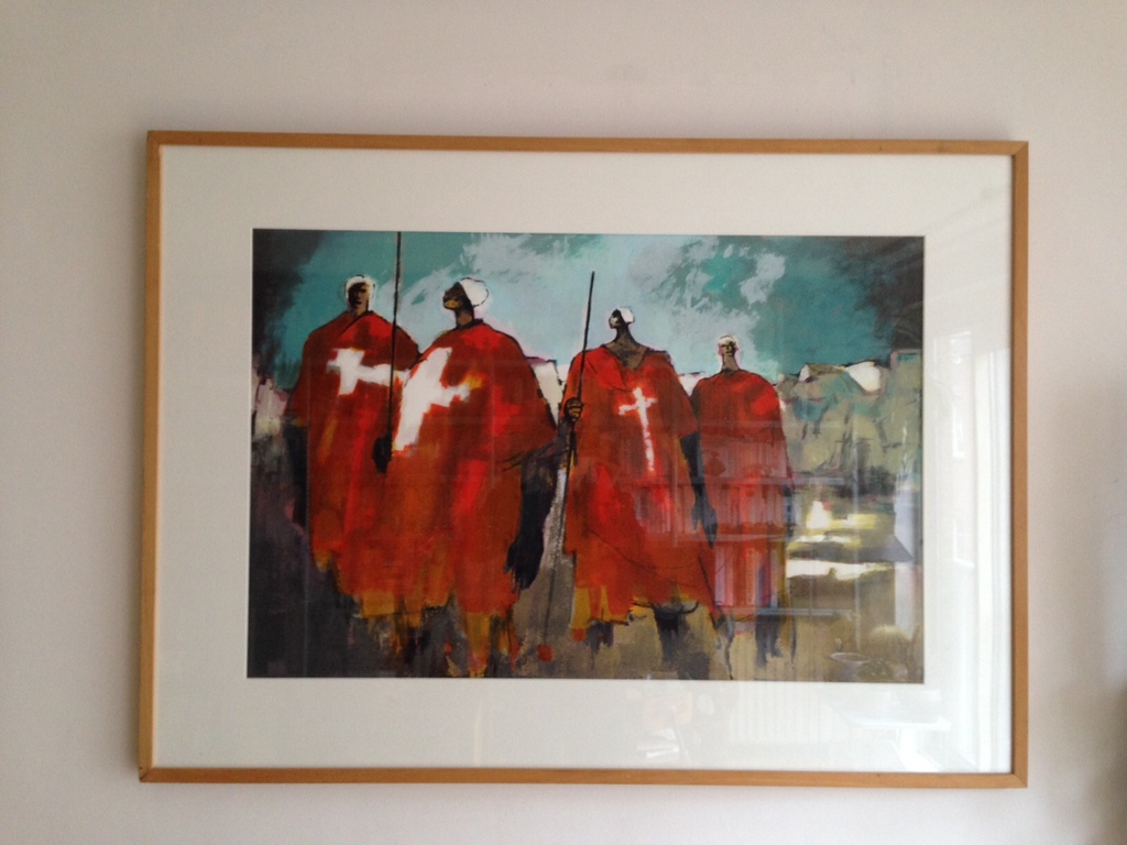 Machiel Hopman: Litho, Prayers - Ingelijst (groot) verkocht voor € 50!